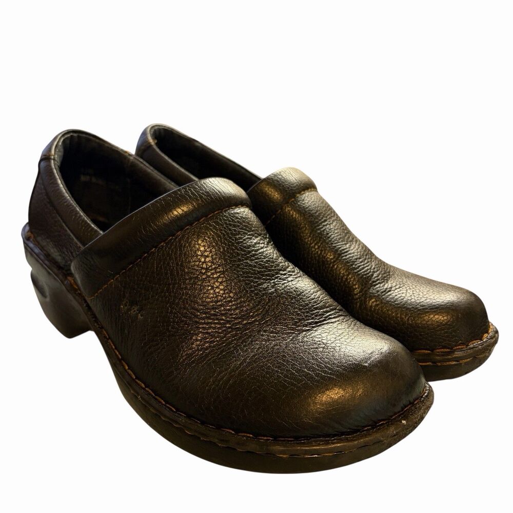 BOC Born Concept Shoes Womens 8.5M Peggy Clogs Heels Slip On Black